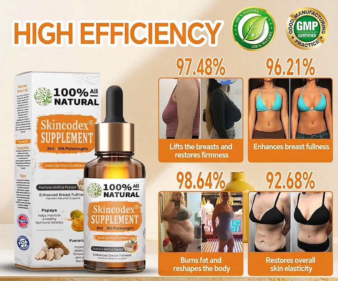 Skincodex® Pro Pueraria Mirifica és Papaya természetes táplálékkiegészítő 📈 (Elősegíti a mellnagyobbítást – Fokozza a zsíranyagcserét – Visszaadja a bőr rugalmasságát)