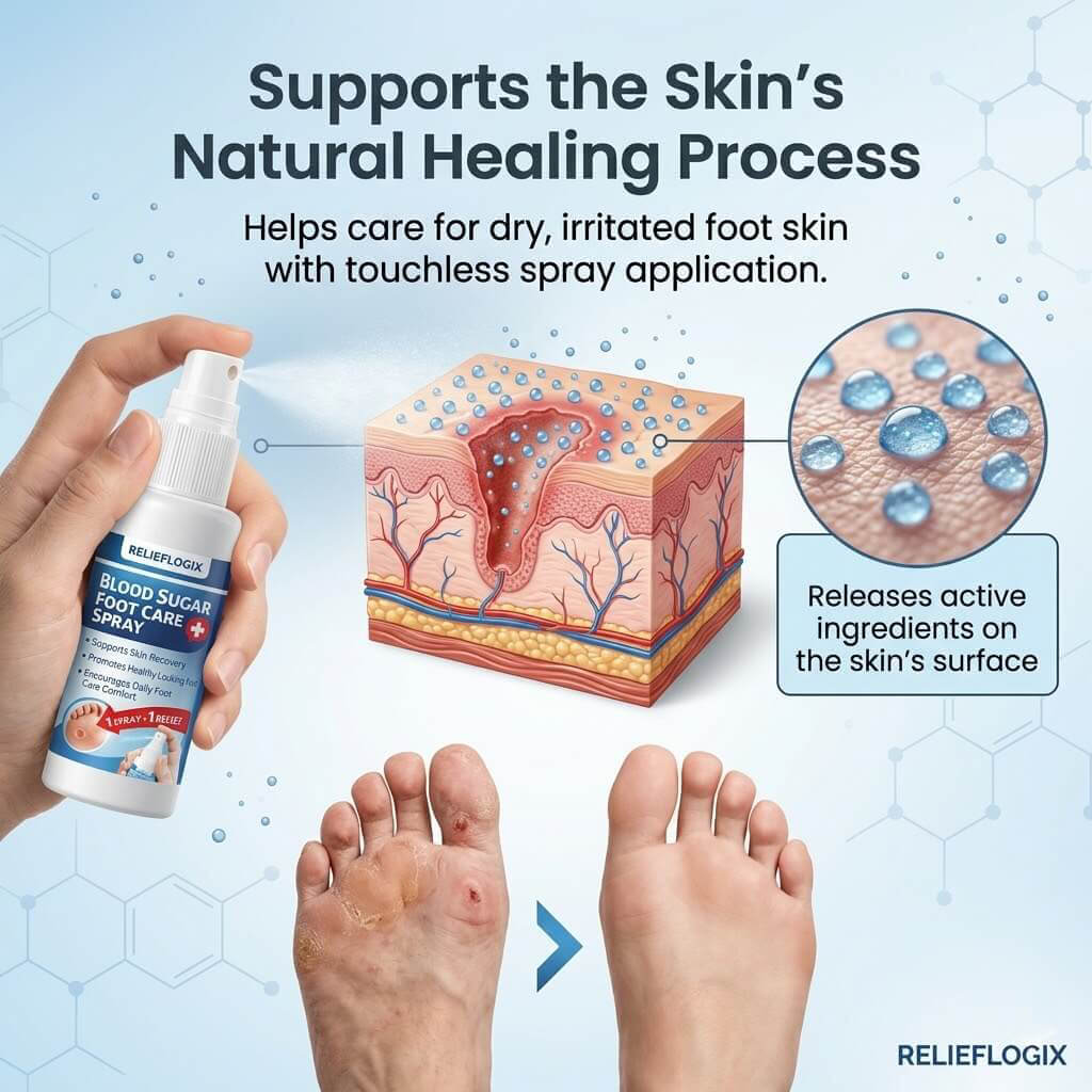 💡💡💡Relieflogix Foot Care Spray | Supports Skin Recovery & Daily Foot Comfort