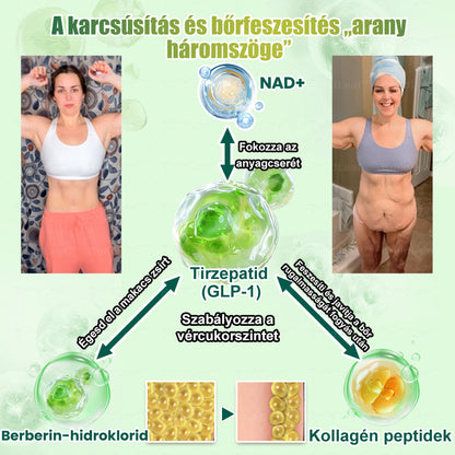 BuildLeafe® GLP-1 8-in-1 Fit & Vital Szájhigiéniai oldat Alkalmas elhízás, szív- és érrendszeri egészség, cukorbetegség, alvási apnoe, bélrendszeri egészség, ízületiproblémák és egyéb egészségügyi igények esetén
