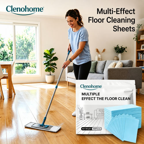 Clenohome 100Pcs Antibacterial Deodorizing Floor Maintenance Sheets