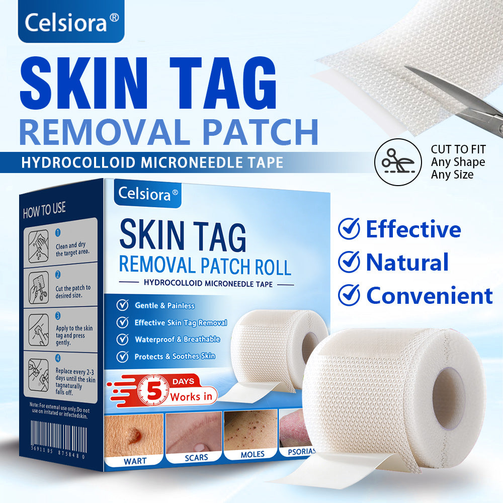 💧🍣Celsiora® Multi-Functional Microneedle Hydrocolloid Patch Roll | Targets Skin Tags, Warts & Stubborn Blemishes
